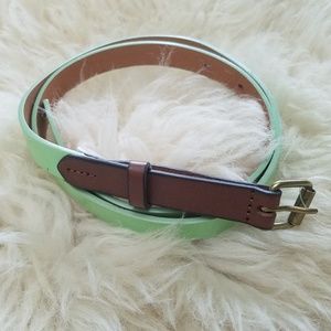 NWT Madewell Patent Leather Green Belt Orig $39.50